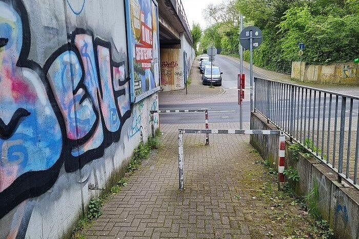 Für Lastenräder nicht passierbar